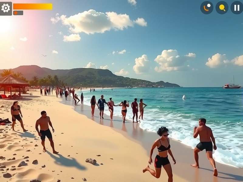 Calangute Glory game screenshot showing beach environment